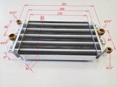 Теплообменник (082.01501) для PROTHERM Рысь 23 BOVE(BTVE)/Леопард v.15,17 (арт. 0020025297)
