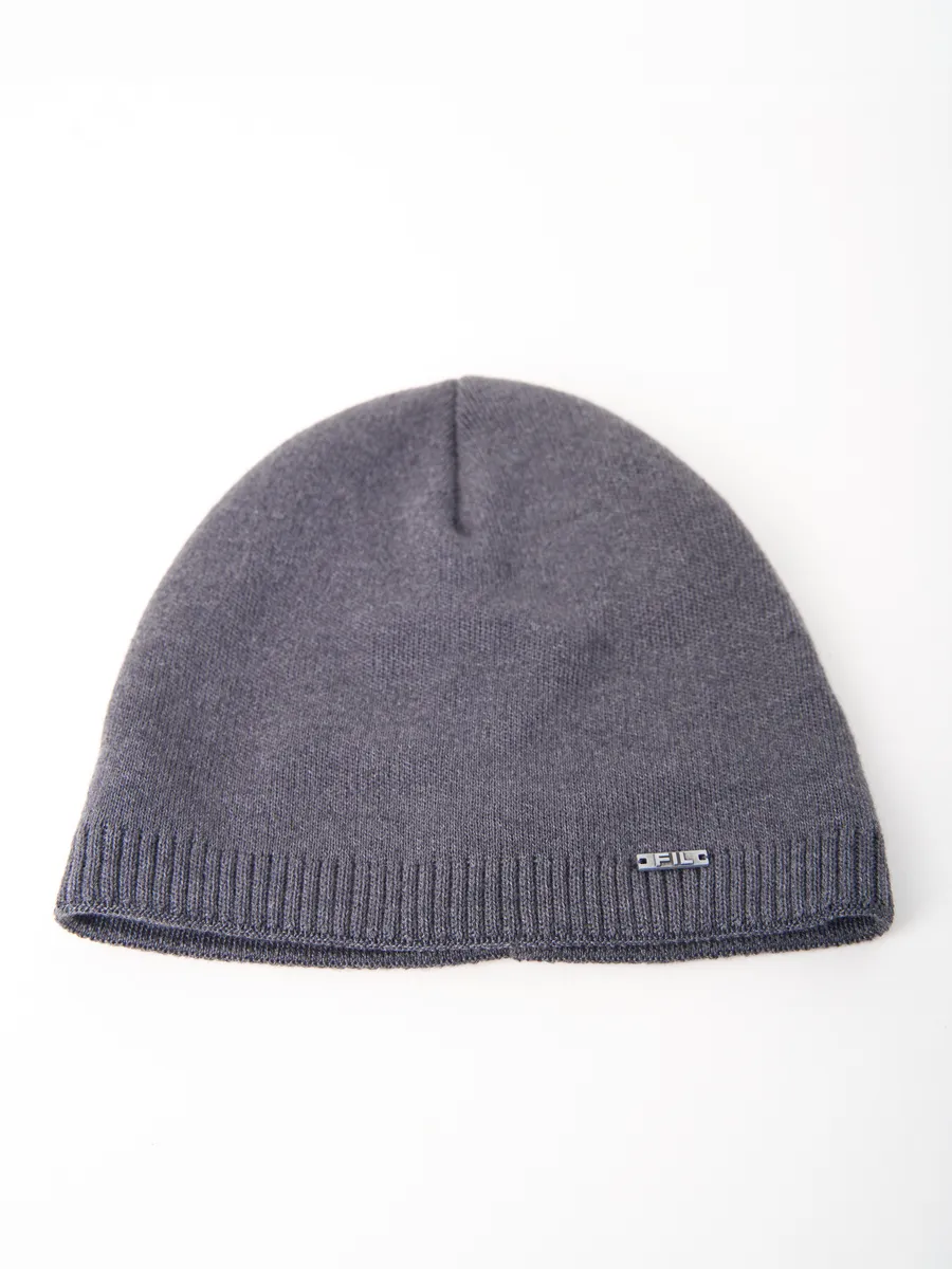 Шапка зимняя на флисе вязаная осень