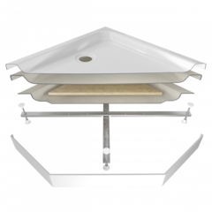 Поддон душевой 100х100 низкий акриловый