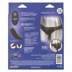 Черные кружевные трусики с вибромассажером Remote Control Panty Set S/M - 