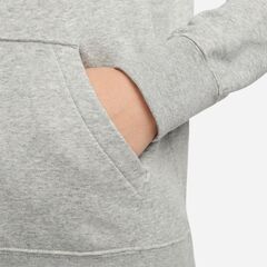 Женская теннисная куртка Nike Sportswear Club Fleece Logo Pullover Hoodie - dark grey heather/white