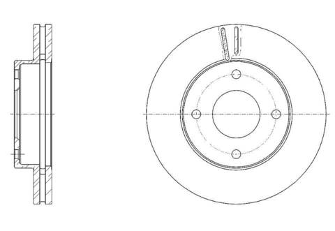 Диск тормозной вентилируемый G-brake  GR-21477