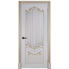 Купить Межкомнатная дверь эмаль Александрия 2 слоновая кость патина золото глухая