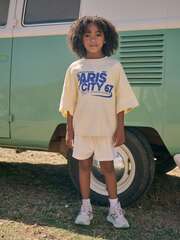 Футболка и шорты в комплекте для девочки Next AJ0-370, Светло-желтый