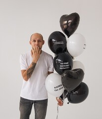 Связка гелиевых шаров Капец ты дед!