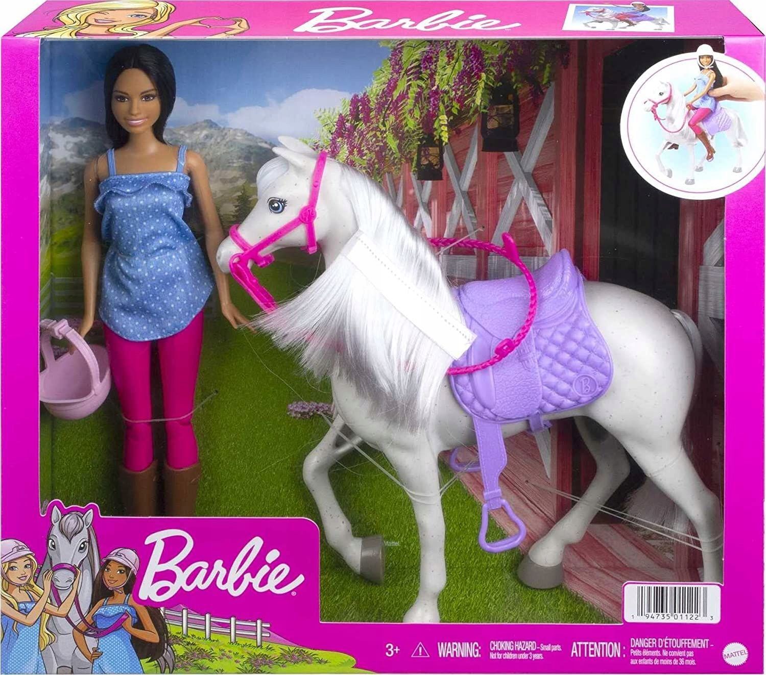 Кукла Barbie Mattel Набор с куклой Барби и лошадью HCJ53 купить в Москве |  Доставка по России.