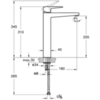 Vitra A4273329EXP Смеситель Root Square для раковины-чаши, цвет медный