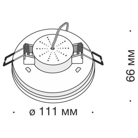 Встраиваемый светильник Technical Plastic DL297-6-6W-W