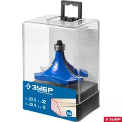 ЗУБР 63.5 x 32 мм, радиус 25 мм, фреза кромочная калевочная №1, Профессионал (28701-63.5)