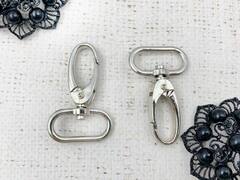 Карабин поворотный,L 5 см, ш. 2,4 см, никель