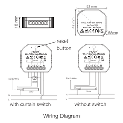 Умное реле для штор Wi-Fi Curtain Module модели MS-108