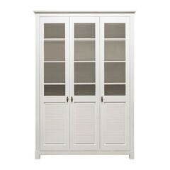 Стеллаж для книг с дверями 30 Рауна (белый воск), 142x210x32 см