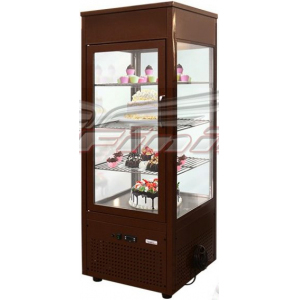 Витрина холодильная напольная Финист NATALY N-1500 шоколадно-коричневый глянец (RAL 8017)