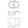 Lemark 9910056 Кухонная мойка Lemark LACHA 760 врезная овальная с крылом из кварцгранита цвет: Бежевый