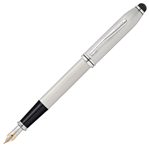 Ручка перьевая Cross Townsend, Silver, перьевая ручка со стилусом, M (AT0046-43MD)