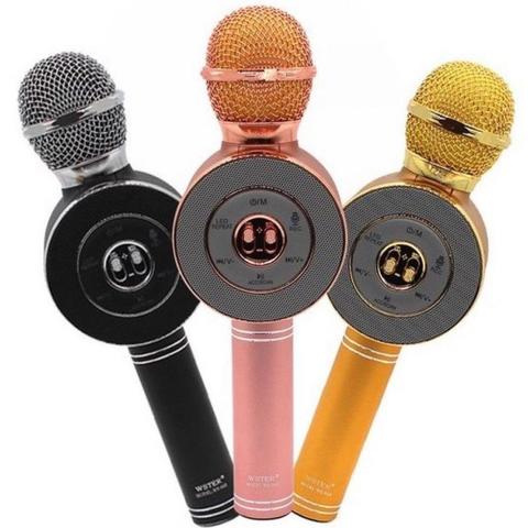 Микрофон-караоке WS-668 (gold)