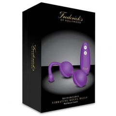 Фиолетовые вагинальные шарики с пультом ДУ - 