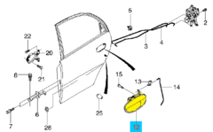 РУЧКА ДВЕРИ НАРУЖН ЗАДН ЛЕВ LANOS, CHANCE, SENS EX-TRIM