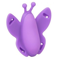 Фиолетовая вибробабочка на ремешках Silicone Remote Venus Butterfly - 