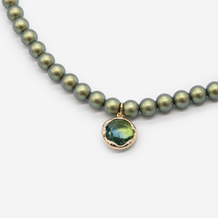 Хрустальный жемчуг, оттенок "Оазис", шар 6мм, улучшенное сатиновое покрытие