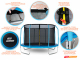 Батут StartLine Fitness 12 футов (366 см) с внутренней сеткой, держателями и лестницей фото №1
