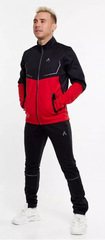 Утеплённый лыжный костюм ArsWear Black-Red Training со спиной мужской