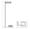 Decor Walther 0591300 Decor Walther Brick SBK Напольная стойка с ершиком и бумагодержателем, фарфор белый, цвет: хром