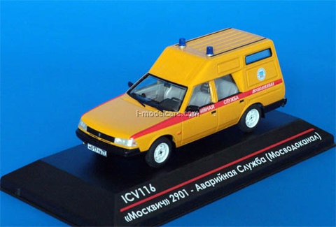 Moskvich-2901 Emergency service Mosvodokanal restyling Limited Edition of 75 1:43 ICV116