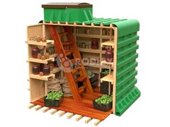 Пластиковый бесшовный погреб TORTILA 3.0 cерия Wood Родлекс 10000 л.(2400x2400x2430см;700кг;) - арт.559856