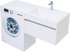 Aquanet 239218 Тумба с раковиной Токио 130 R подвесная 1 ящик цвет белый глянец (239218)