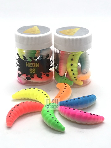 NEON 68 Maggot 46мм (6 шт ) 🧀 СЫР цвет МИКС MX 4 продажа от 2 шт.