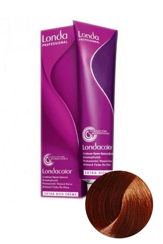 Стойкая крем-краска для волос LondaColor 7/43 Блонд медно-золотистый, Londa Professional, 60 мл