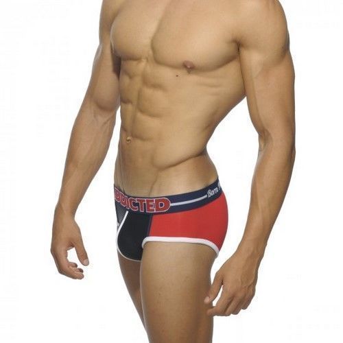 Мужские трусы брифы ADDICTED Blocking Color Brief Red-Black