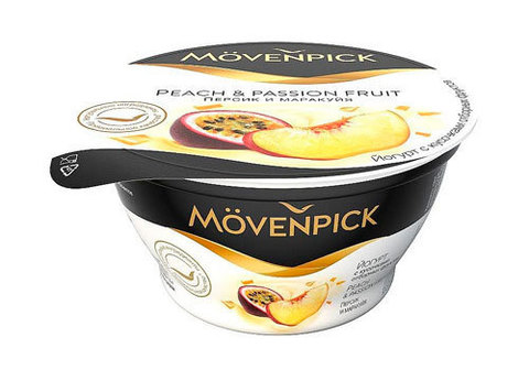 Йогурт Movenpick персик и маракуйя, 140г
