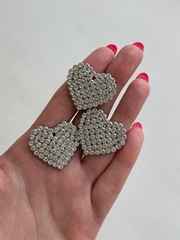 Пуговицы сердце россыпь страз