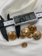Пуговицы Шан. на ножке золотистые лого
