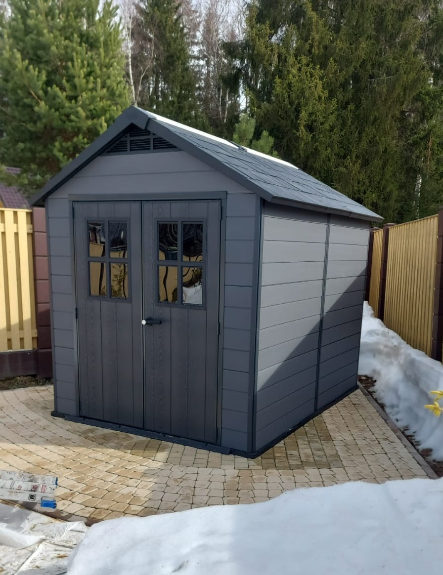 Пластиковый хозблок Keter Newton 759 grey