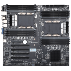 Материнская плата с процессором HUANANZHI X11D-16D DUAL, Socket3647(x2), Xeon Gold 6144 (x2), EATX, Retail, Socket3647(x2), 16xDDR4, PCIe3.0, 2xM.2, GLAN, 4xUSB2, 5xUSB3, VGA (HNZ-X11D-16D-DUAL-6144)