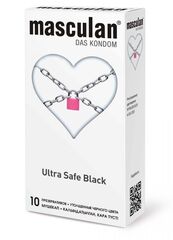 Ультрапрочные презервативы Masculan Ultra Safe Black - 10 шт. - 