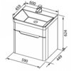 Aquanet 212586 Тумба с раковиной Aquanet София 60 белый (212586)
