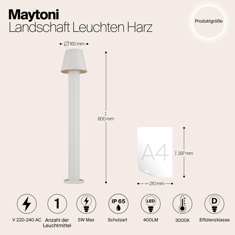Ландшафтный светильник Maytoni Harz O421FL-L5W