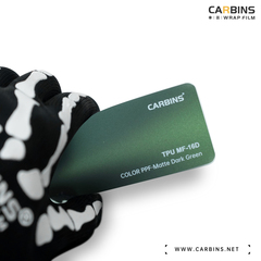 Carbins Color PPF Matte Dark Green MF 16D зеленая матовая цветная полиуретановая защитная антигравийная пленка