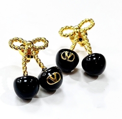 Серьги ювелирные ДВЕ ВИШНИ НА ВЕТОЧКЕ style by VALENTINO