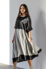 Настенька. Платье комбинированное с вышивкой PL-422570