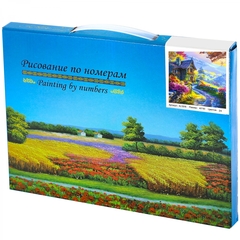 
          Картина по номерам Alingar, 40х50 см, 24 цвета, с акриловыми красками, холст на подрамнике, "Домик в горах"