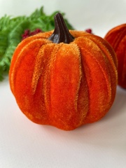 Тыква искусственная бархатная, муляж, 10 см, набор 2 шт.