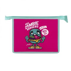 
          Папка 1 отделение, А5 230х190х50 мм, Пчелка, пластик, дизайн с одной стороны, молния сверху, "ZOMBIE BURGERS"