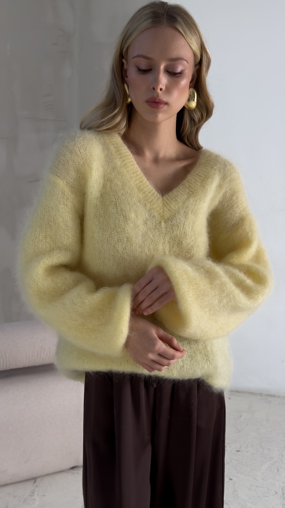 Пуловер из kid мохера PREMIUM QUALITY