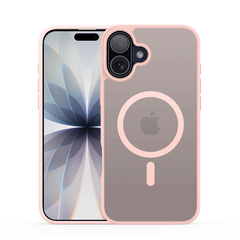 Матовый защитный чехол светло-розового цвета с MagSafe для iPhone 17, серия Yind Series от Dux Ducis