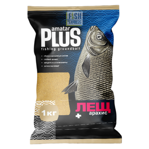 Прикормка Amatar PLUS Лещ Арахис 1кг 10 шт/уп.